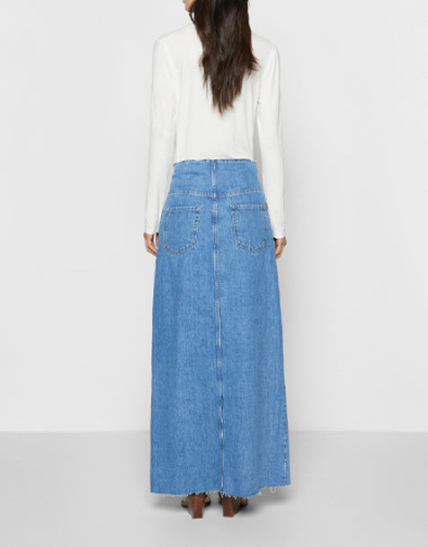Frame Denim ABGESCHNITTENER TAILLENROCK - Maxirock